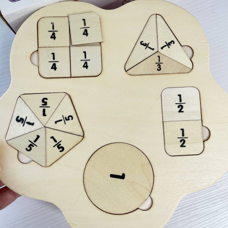 Дерев'яний геометричний сортер - логіка Квіточка, C 74024