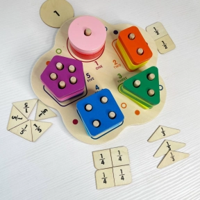 Дерев'яний геометричний сортер - логіка Квіточка, C 74024