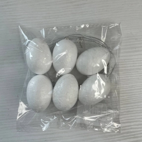 Пінопластова фігурка Яйце набір 6 шт. в упаковці розмір 4 см SANTI