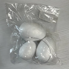 Пінопластова фігурка Яйце набір 3 шт. в упаковці мікс розмірів SANTI