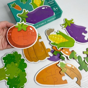 Пазлы картонные Овощи 33 элемента, в коробке, C 74309