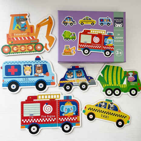 Пазли картонні Транспорт 33 елементи, в коробці, C 74309