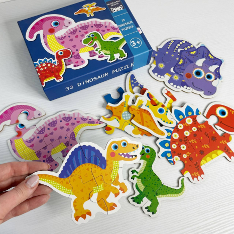 Пазли картонні Динозаври 33 елементи, в коробці, C 74309