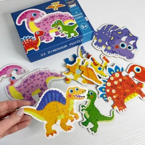 Пазли картонні Динозаври 33 елементи, в коробці, C 74309