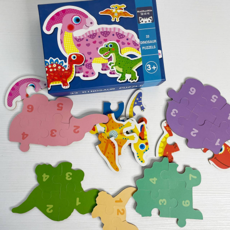 Пазли картонні Динозаври 33 елементи, в коробці, C 74309