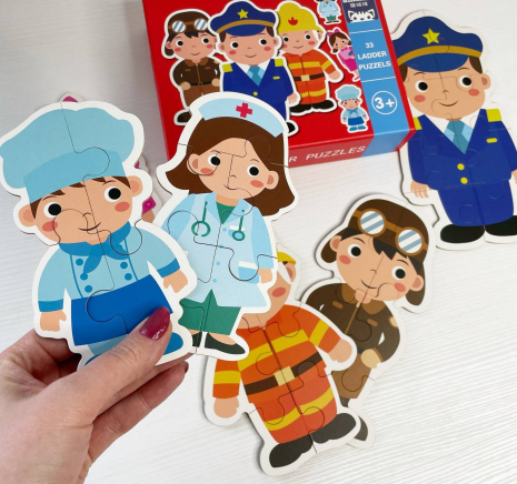 Пазлы картонные Профессии, 6в1, 33 элемента, C 74309