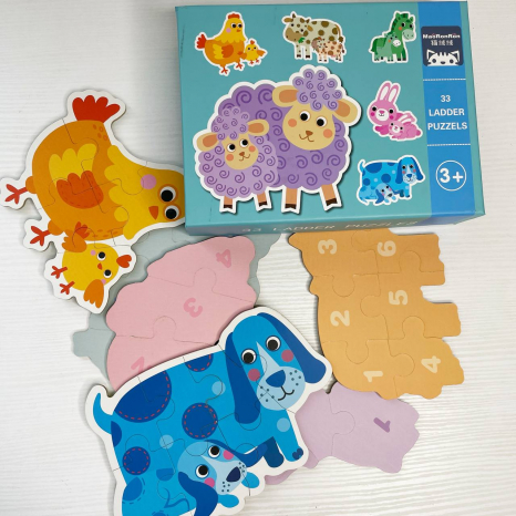 Пазли картонні Мама і малюк, 6в1, 33 елементи, C 74309