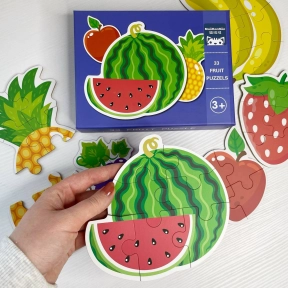 Пазлы картонные Фрукты, 6в1,  C 74309