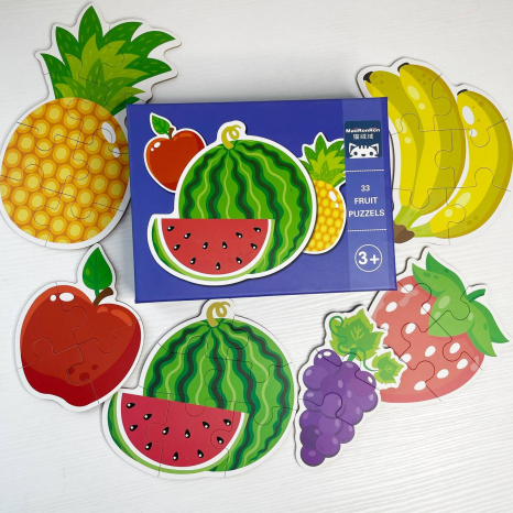 Пазли картонні Фрукти, 6в1, 33 елементи, C 74309
