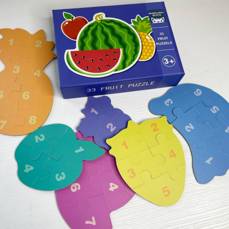 Пазли картонні Фрукти, 6в1, 33 елементи, C 74309