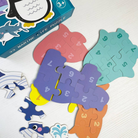 Пазли картонні Морські жителі, 6в1, 33 елементи, C 74309