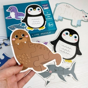 УЦІНКА!!! Пазли картонні Морські жителі, 6в1, 33 елементи, C 74309