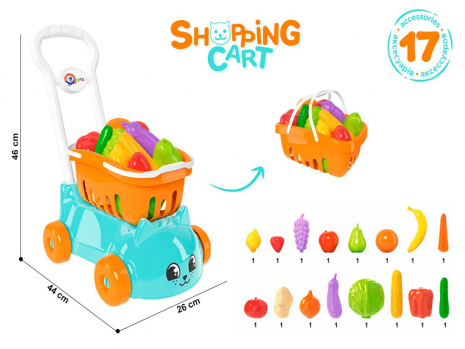 Тележка Котик с набором фруктов и овощей 7570 Технок