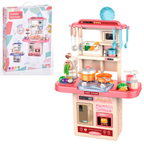 Дитяча кухня  мийка-ллється вода,посуд,продукти,дошка для малювання 889-169