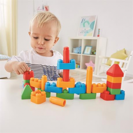 Конструктор пластиковый гибкий с крупными элементами Hape PolyM Архитектор 30 элементов 760005