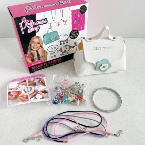 Набір прикрас з сумочкою, намистини, підвіски, основи для браслетів 762-34