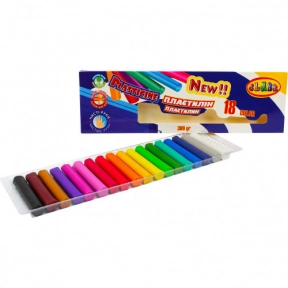 Пластилин восковый 18 цветов Чистые руки 300 г CLASS 7628 ECO