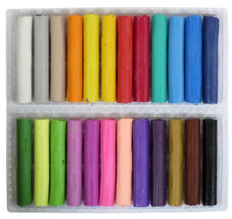 Пластилін м'який CLASS 24 кол 7629  400г  Чисті руки ECO