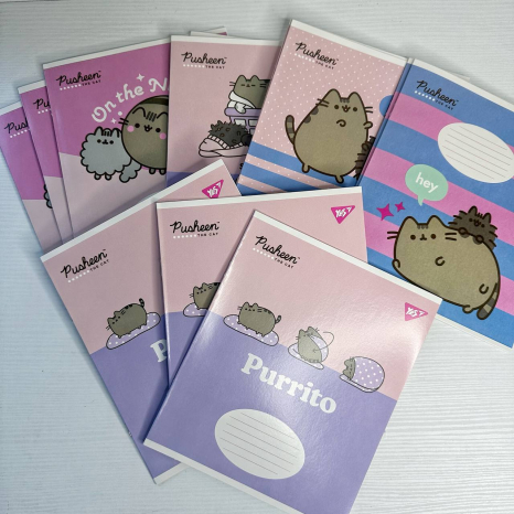 Зошит шкільний 12 аркушів лінія Yes Pusheen The Cat