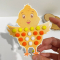 Деревянная игра сортер Цыплёнок с помпонами, Познавалка / Poznavalka