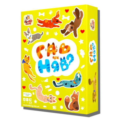 Сімейна настільна гра для 2 гравців  "Гав чи Няв" Bombat 800477