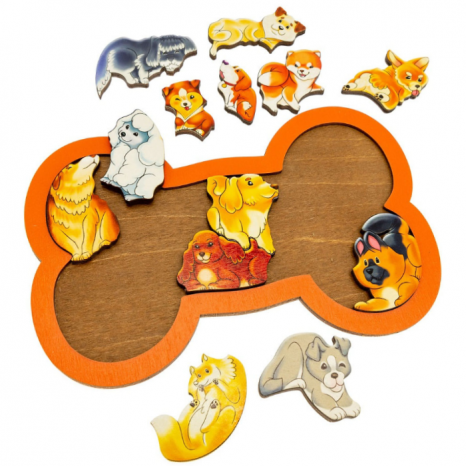 Дерев'яний зоопазл "Собаки" 8069 Нескучные игры
