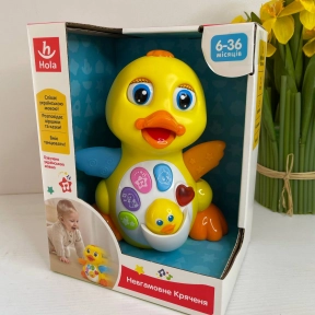 Интерактивная развивающая игрушка Желтая уточка со звуковыми и световыми эффектами  808 