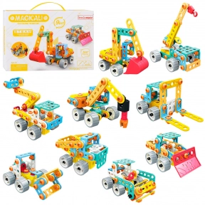 Конструктор 816J-46 будівельна техніка, 9в1, 153 дет., кор., 34-24-7 см.