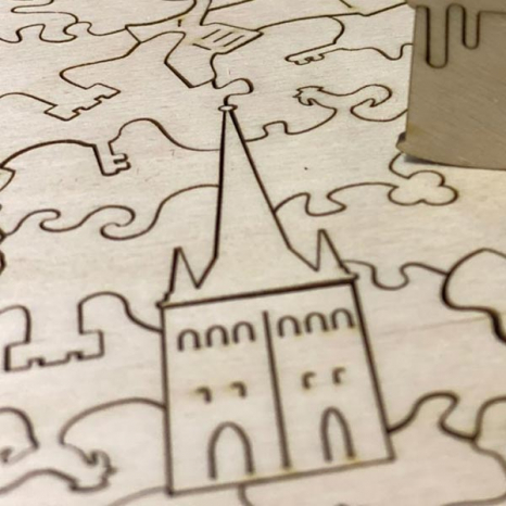 Фігурний дерев'яний пазл Таллінн 8186 Нескучные игры