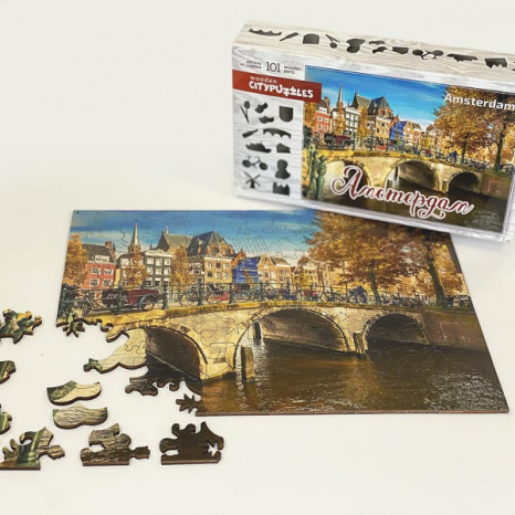 Фігурний дерев'яний пазл Амстердам 8220 Нескучные игры