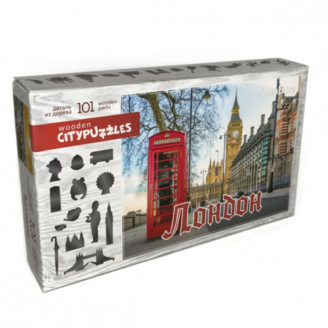 Фігурний дерев'яний пазл Лондон 8222 Нескучные игры