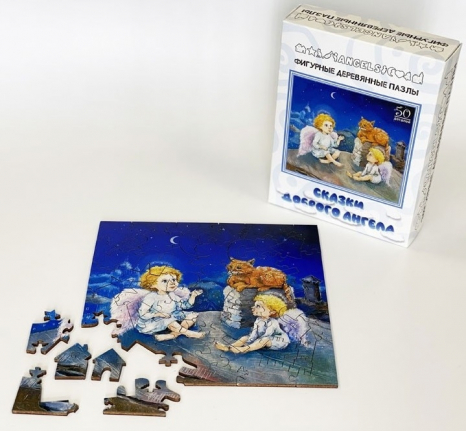 Фігурний дерев'яний пазл "Казки доброго янгола" 8226 Нескучные игры