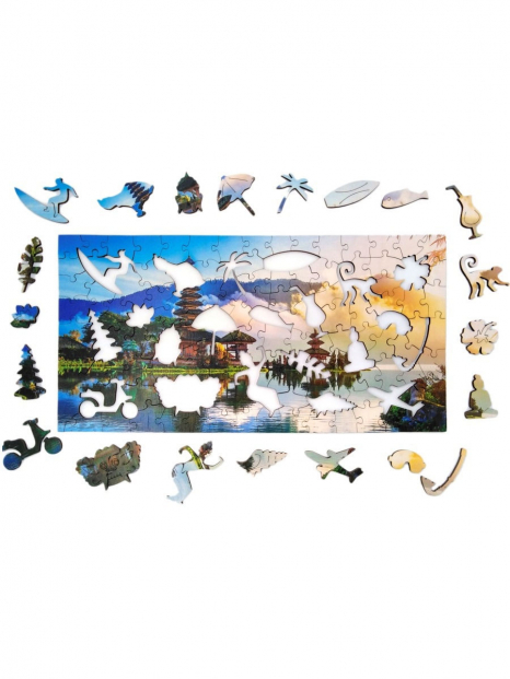 Фигурный деревяный пазл Остров Бали Travel collection (130 дет.) 8274 Нескучные игры