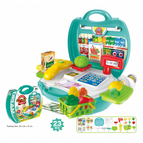 Дитячий іграшковий набір Супермаркет з продуктами у валізі 8314