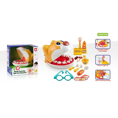 Набір стоматолога Щелепа - Собачка з інструментами та аксесуарами