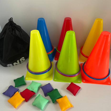 Набір конусів, кілець та мішечків для координаційної гри, 835-22