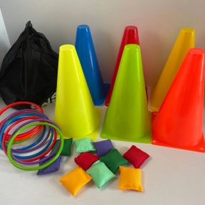 Набір конусів, кілець та мішечків для координаційної гри, 835-22