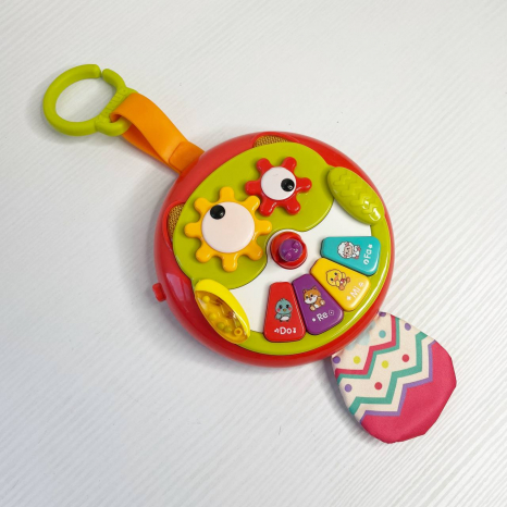 Брязкальце Пташечка, мелодії, пісні англ. мовою, підсвічування, тріскачка, шелесткі елементи, шестерні,836