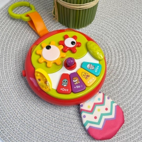 Брязкальце Пташечка, мелодії, пісні англ. мовою, підсвічування, тріскачка, шелесткі елементи, шестерні,836