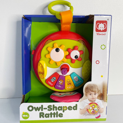 Брязкальце Пташечка, мелодії, пісні англ. мовою, підсвічування, тріскачка, шелесткі елементи, шестерні,836