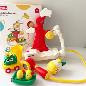 Гра для ванни автоматична подача води, ракета-свисток, млини, гідроізоляція, з крокодилом та качечками,8366-227A