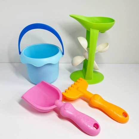 Набір для пісочниці та ігр з водою 838-1 (відро, млин, лопатка, граблі)