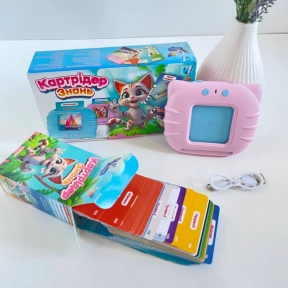 Інтерактивний планшет Картридер Знань рожевий 112 карток 84499