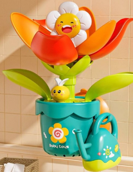 Гра для купання Квітка у горщику на присосці з лійкою, 850