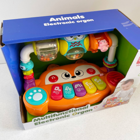 Дитяче музичне піаніно 851 звуки тварин, кольори,муз.,світло