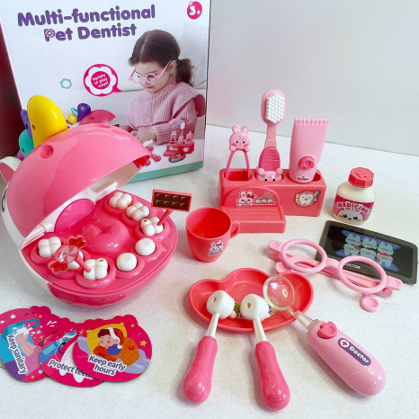 Набор стоматолога Челюсть - Единорог с инструментами и аксессуарами