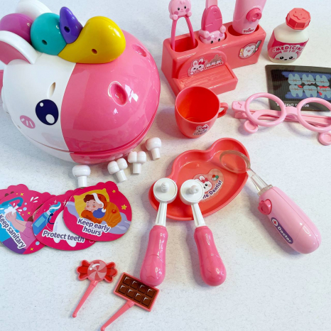 Набор стоматолога Челюсть - Единорог с инструментами и аксессуарами