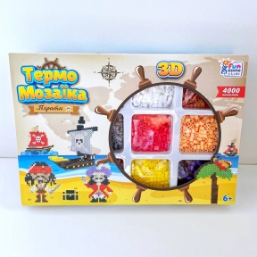 Термомозаика "Пираты", 3D-фигурки, 4000 бусин, Fun Game Club, 85758