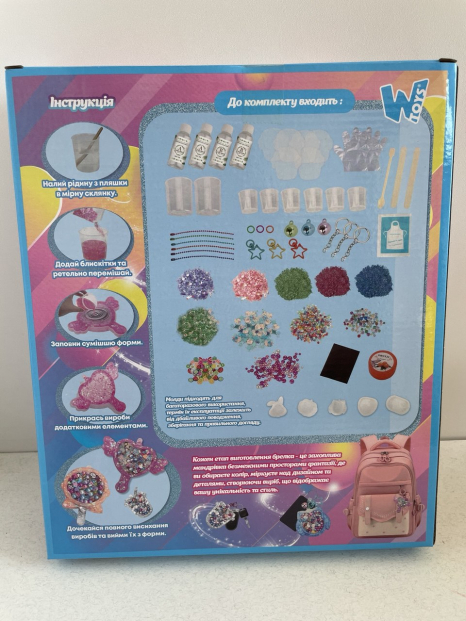 Великий набір для дитячої творчості: Акрилові прикраси Однорожка 86608 WToys