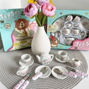 Игрушечный фарфоровый чайный набор сервиз, 868-E6